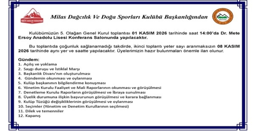 5. Olağan Genel Kurul Toplantısı 