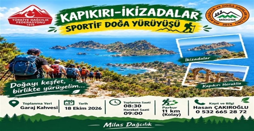 KAPIKIRI-İKİZADALAR SPORTİF DOĞA YÜRÜYÜŞÜ