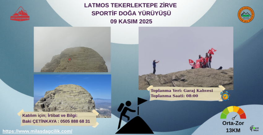 LATMOS TEKERLEKTEPE ZİRVE SPORTİF DOĞA YÜRÜYÜŞÜ