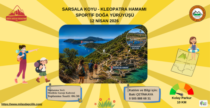 SARSALA KOYU - KLEOPATRA HAMAMI SPORTİF DOĞA YÜRÜYÜŞÜ
