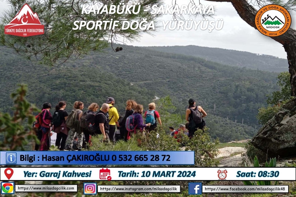 KAYABÜKÜ - SAKARKAYA SPORTİF DOĞA YÜRÜYÜŞÜ