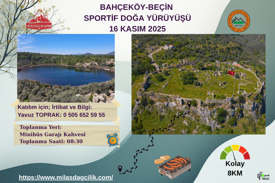 BAHÇEKÖY-BEÇİN SPORTİF DOĞA YÜRÜYÜŞÜ