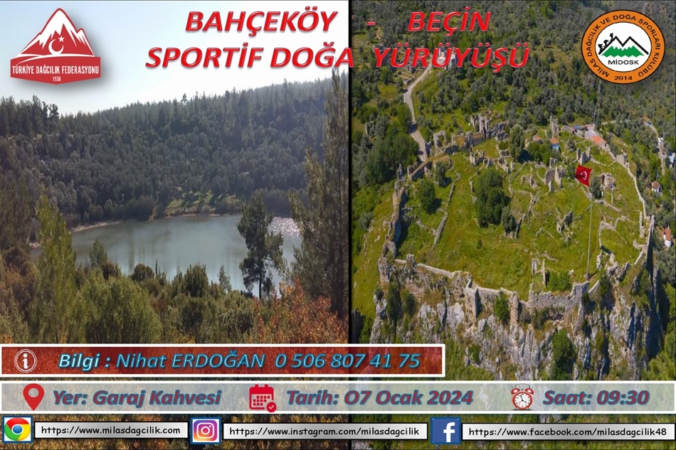 BAHÇEKÖY-BEÇİN SPORTİF DOĞA YÜRÜYÜŞÜ