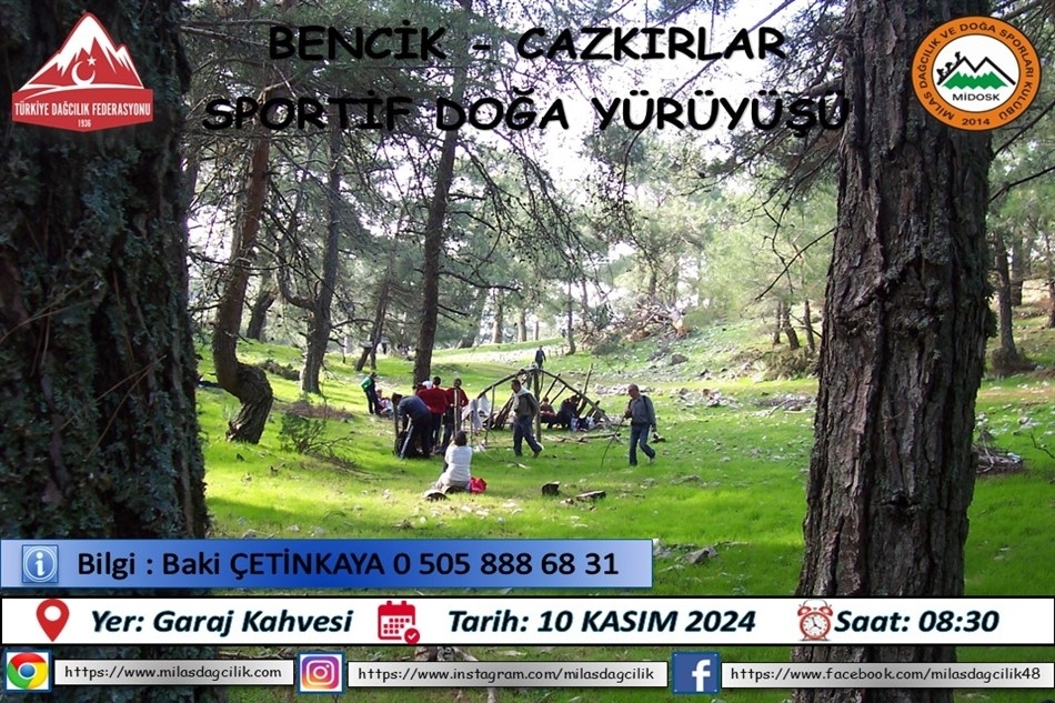BENCİK - CAZKIRLAR SPORTİF DOĞA YÜRÜYÜŞÜ
