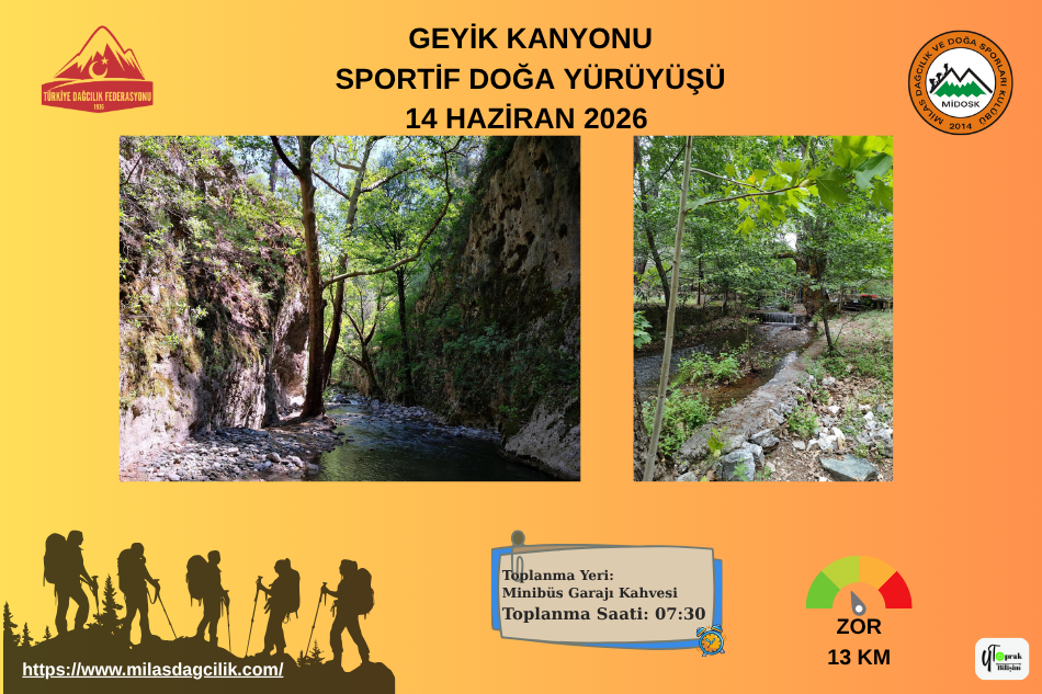 GEYİK KANYONU SPORTİF DOĞA YÜRÜYÜŞÜ