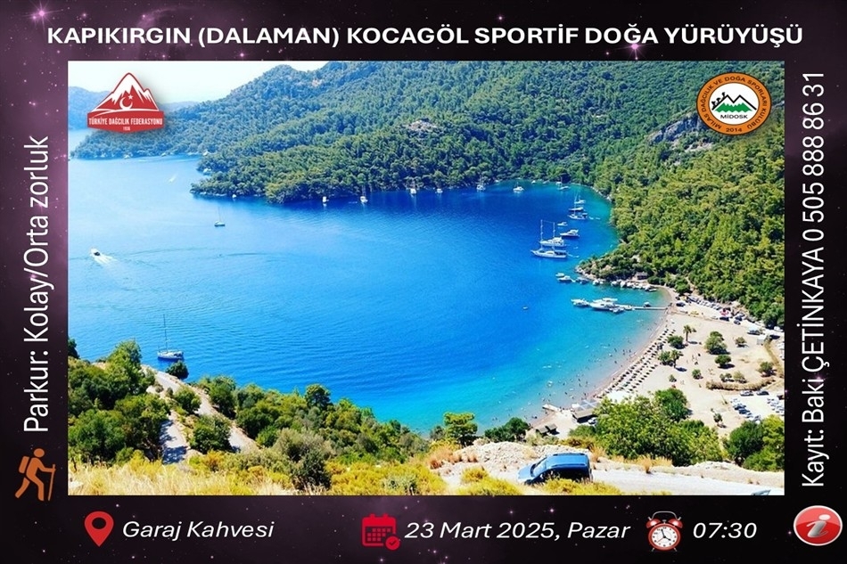 Kapıkargın (Dalaman)-Kocagöl Sportif Doğa Yürüyüşü