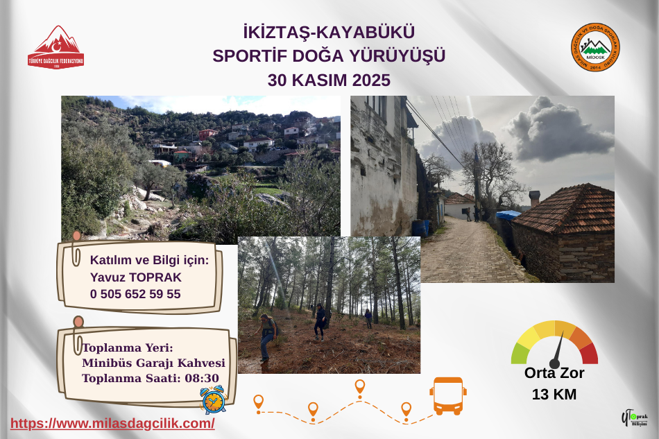 İKİZTAŞ-KAYABÜKÜ SPORTİF DOĞA YÜRÜYÜŞÜ