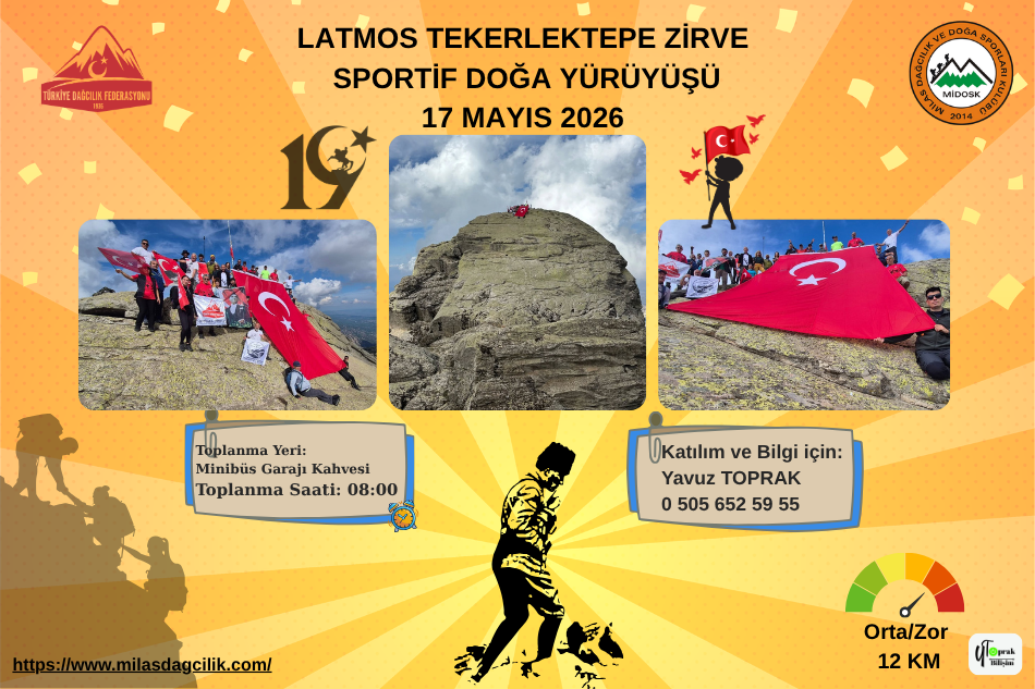 LATMOS TEKERLEKTEPE ZİRVE SPORTİF DOĞA YÜRÜYÜŞÜ