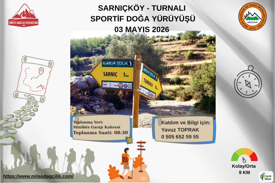 SARNIÇKÖY-TURNALI SPORTİF DOĞA YÜRÜYÜŞÜ